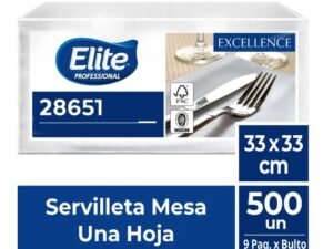 SERVILLETA MESA PACK CAJA 9 PAQ X 500 HOJAS ELITE