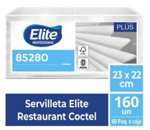SERVILLETA COCTEL CAJA 60 PAQ X 160 HOJAS ELITE