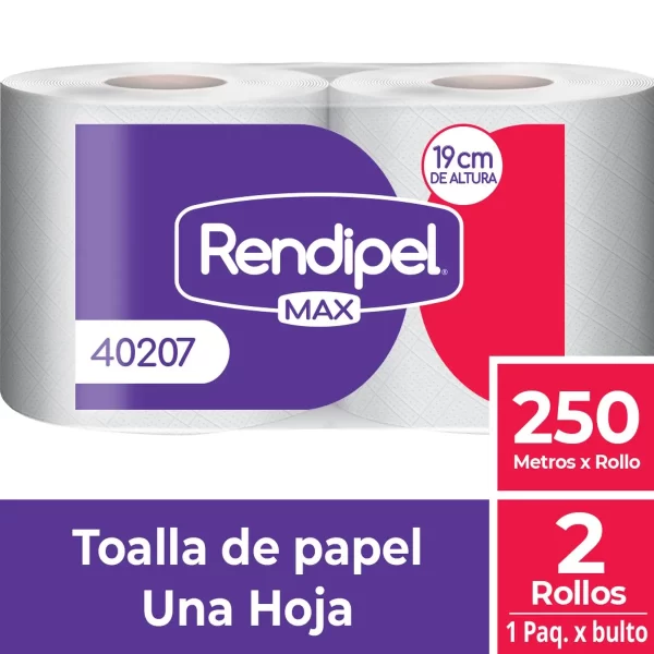TOALLA MANOS PAQ 2 ROLLOS X 250 MTS