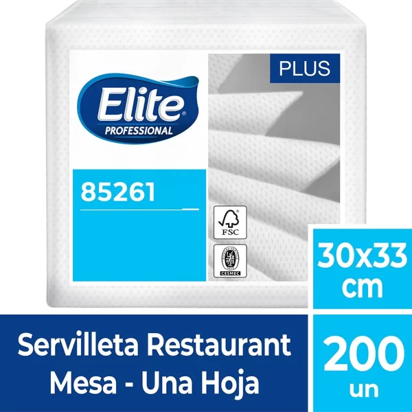 SERVILLETA MESA CAJA 12 PAQ X 200 HOJAS ELITE