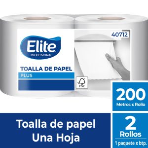 TOALLA MANOS PLUS 2 ROLLOS X 200 MTS ELITE