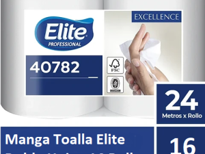 TOALLA MANOS PAQ 16 ROLLOS X 24 MTS ELITE