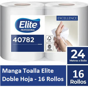 TOALLA MANOS PAQ 16 ROLLOS X 24 MTS ELITE