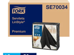 PREMIUM SERVILLETA LINSTYLE NEGRA 12 PAQ X 50 UN