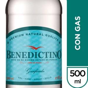 AGUA MINERAL BENEDICTINO CON GAS 500 CC