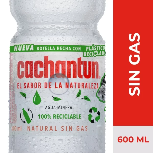 AGUA MINERAL CACHANTUN SIN GAS 600 ML