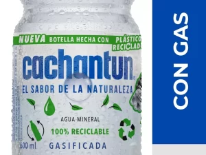 AGUA MINERAL CACHANTUN CON GAS 600 ML