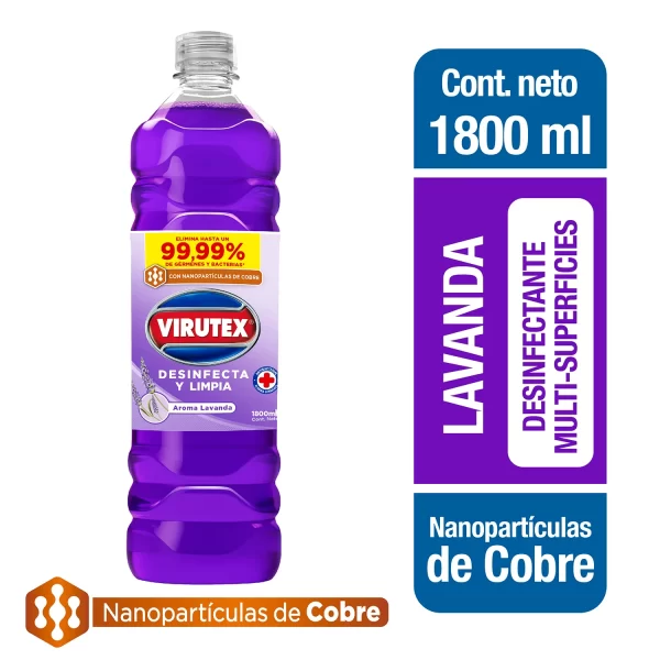 LIMPIADOR DESINFECTANTE SUPERFICIE LAVANDA 1800 - VIRUTEX