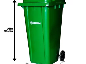 CONTENEDOR DE BASURA 120 LTS. VERDE