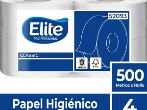 PAPEL HIGIENICO ECONOMICO PAQUETE 4 ROLLOS X 500 MTS ELITE