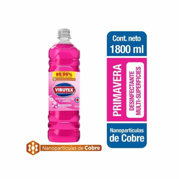 LIMPIADOR DESINFECTANTE SUPERFICIE PRIMAVERA 1800 - VIRUTEX