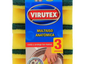 ESPONJA ACANALADA X3 - CLÁSICA VIRUTEX