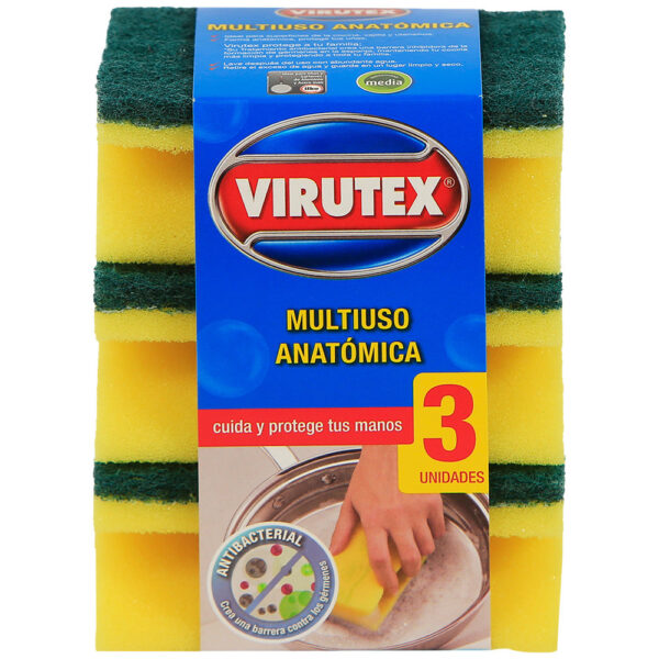 ESPONJA ACANALADA X3 - CLÁSICA VIRUTEX