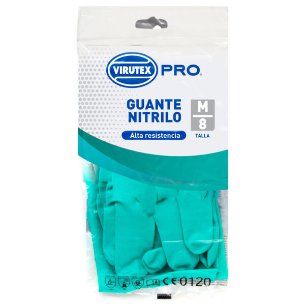 GUANTE NITRILO VERDE M - VIRUTEX PRO