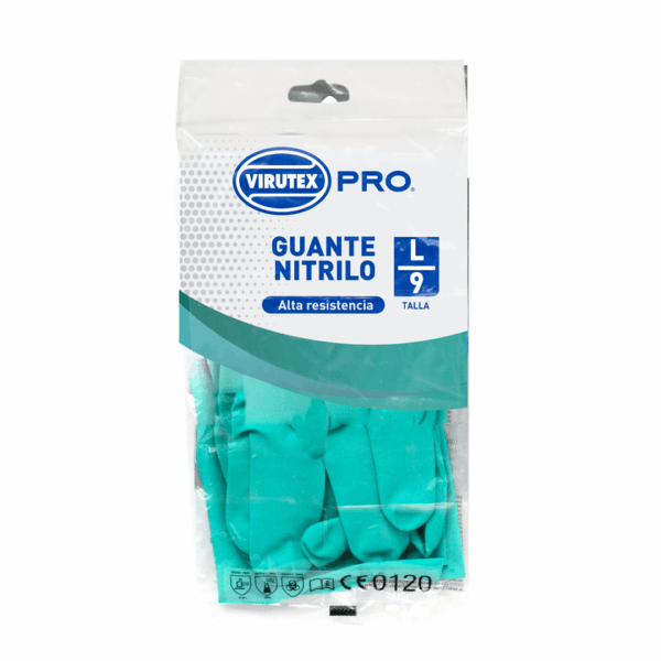GUANTE NITRILO VERDE L - VIRUTEX PRO
