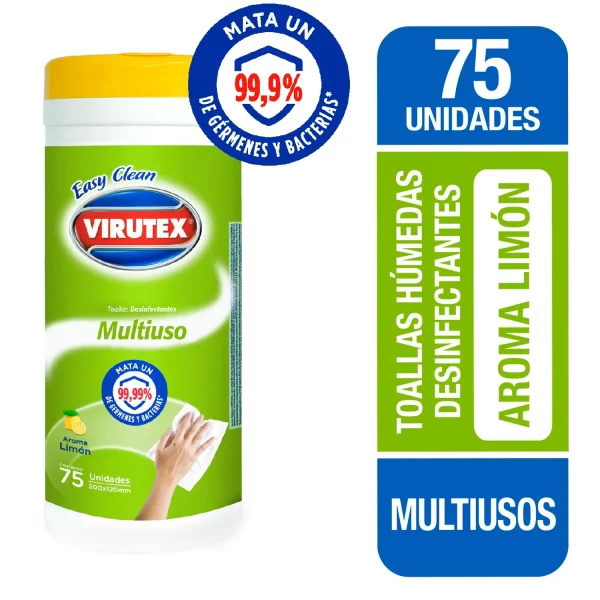 TOALLAS DESINFECTANTES MULTIUSO 75 UN - EASY CLEAN