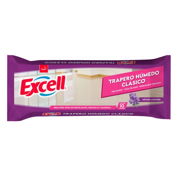 TRAPERO HUMEDO LAVANDA CLASICO X 10 UN EXCELL