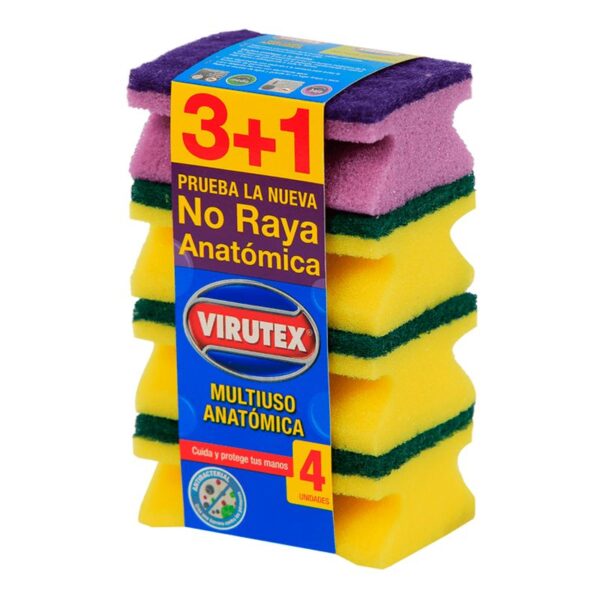 ESPONJA ACANALADA 3+1 - CLÁSICA VIRUTEX