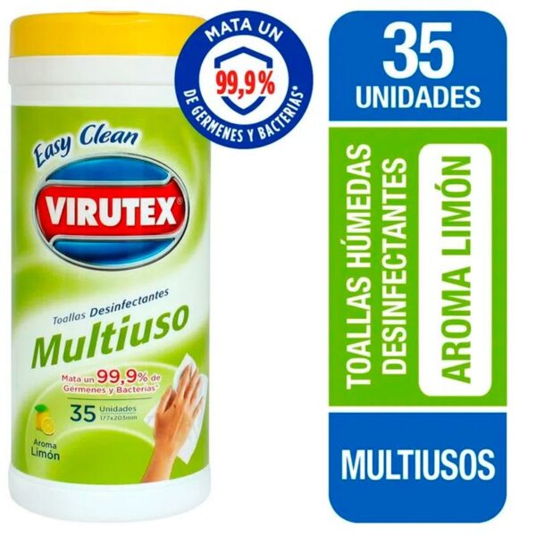 TOALLAS DESINFECTANTES MULTIUSO 35 UN - EASY CLEAN