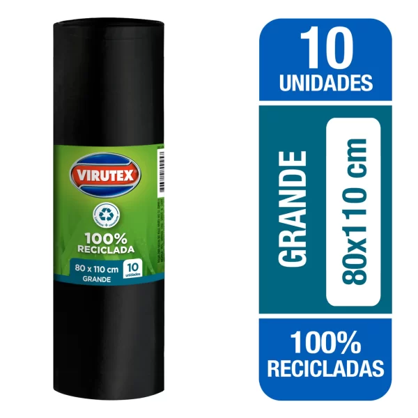 BOLSAS DE BASURA BIOROLLO 80X110 - VIRUTEX