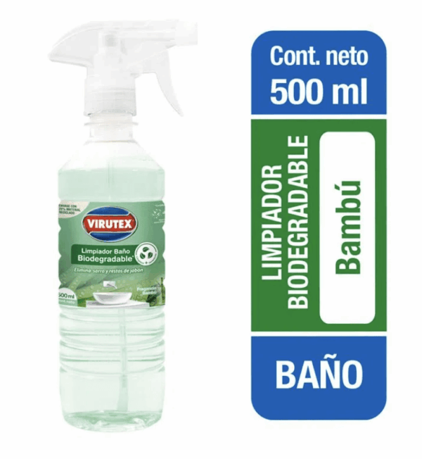 LIMPIADOR DE BAÑO BIODEGRADABLE BAMBU 500 ML VIRUTEX