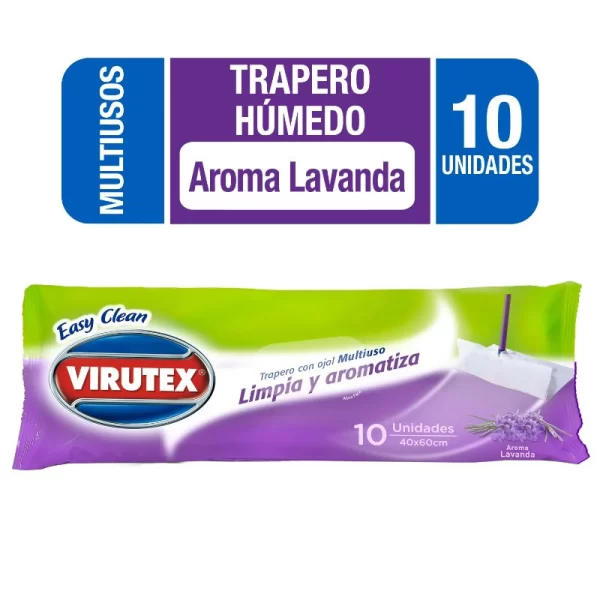TRAPERO MULTIUSO LAVANDA C/OJAL 10 UN CREATIVA VIRUTEX