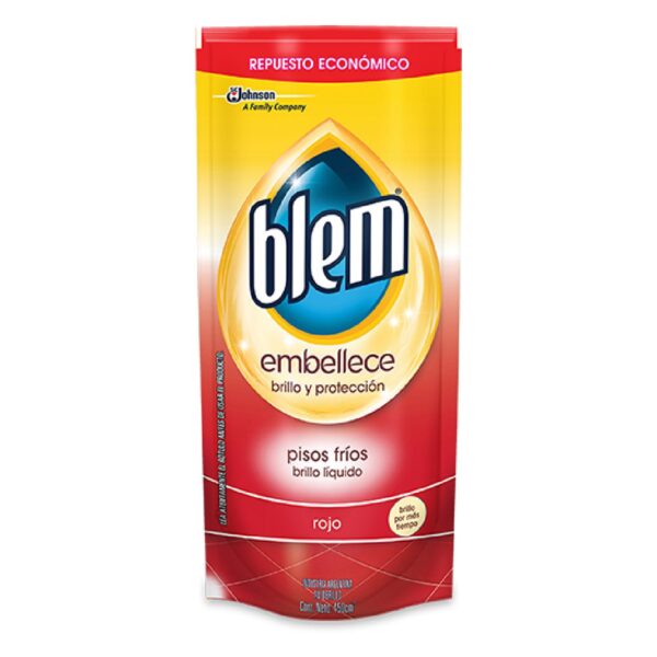 CERA AUTOBRILLO BLEM  LIQUIDA DOYPACK 400ML ROJA