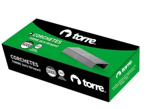 CORCHETES ESTANDAR 5000 UNIDADES CROMADO TORRE 26/6