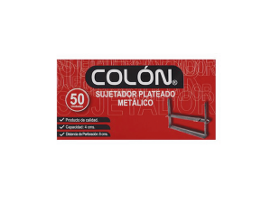 SUJETADOR ECONOMICO PLATEADO 50 UNIDAD COLON