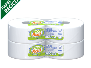 PAPEL HIGIENICO 500 MTS X 4 UNIDADES ECO ROLL