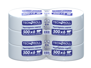 PAPEL HIGIENICO 500 MTS X 6 UNIDADES TECNOROLL