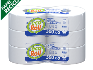 PAPEL HIGIENICO 500 MTS X 6 UNIDADES ECO ROLL