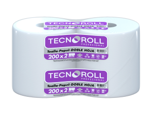 TOALLA DE PAPEL DOBLE HOJA 200MTS X 2 TECNOROLL