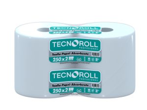 TOALLA DE PAPEL HOJA SIMPLE 250 MTS X 2 UNIDADES TECNOROLL