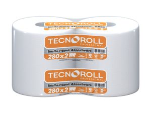 TOALLA DE PAPEL HOJA SIMPLE ROLLO 280 M 2 ROLLOS TECNOROLL