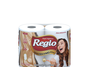 PAPEL HIGIENICO BAJO METRAJE HOJA SIMPLE 4 ROLLOS 50 MTS REGIO MAXIMO